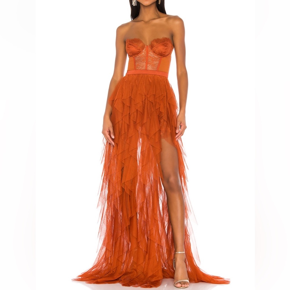 For Love And Lemons x revolve bustier gown